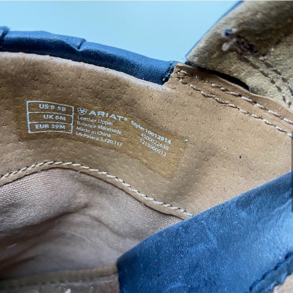 BLUE CLOGS - Ariat Ashbourne Briar Woven Leather - Picture 5 of 8